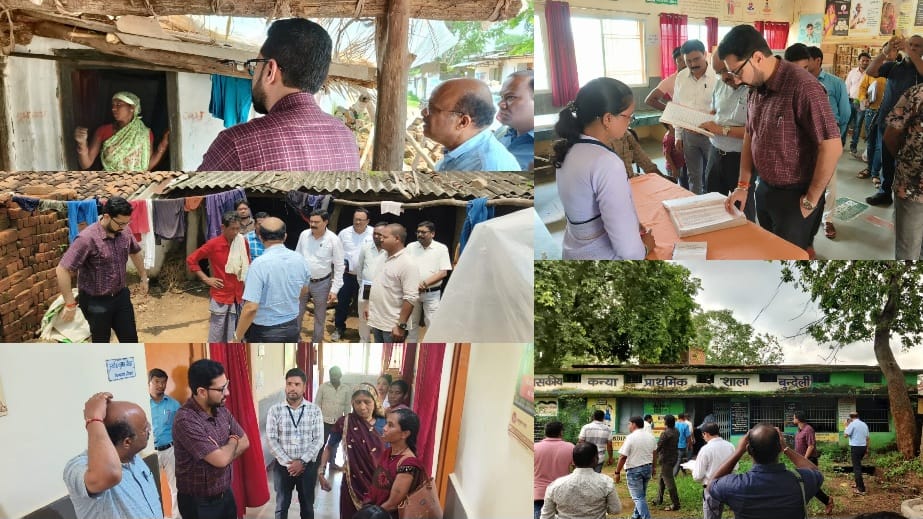 कलेक्टर विनय लंगेह ने पिथौरा विकासखण्ड के ग्रामों का किया निरीक्षण, स्वास्थ्य, शिक्षा, सड़क, योजनाओं की कलेक्टर ने की समीक्षा, अधिकारियों को दिए त्वरित निराकरण के निर्देश 1 WhatsApp Image 2025 07 18 at 15.40.26