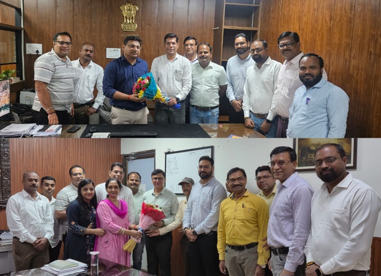 रायपुर मंडल के Sr. DCM डॉ. विपुल और Sr. DOM साकेत रंजन ने किया पदभार ग्रहण, SECR मजदूर संघ ने नवपदस्थ अधिकारियों का किया आत्मीय स्वागत 2 Picsart 26 07 22 19 25 32 609