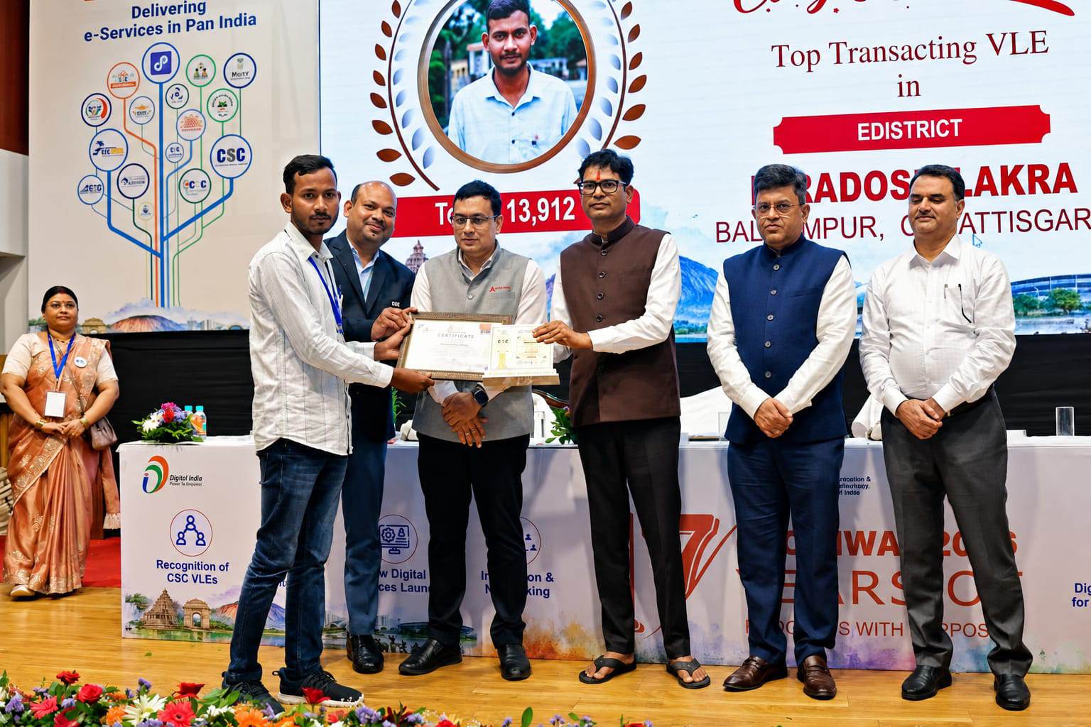 मुख्यमंत्री विष्णुदेव साय के नेतृत्व में प्रदेश में सेवा सेतु पोर्टल के माध्यम से शासकीय सेवाओं को आमजन तक सरल पारदर्शी और समयबद्ध ढंग से पहुंचाने के दिशा में लगातार उल्लेखनीय, बलरामपुर के निर्दोष लकड़ा बने प्रदेश के टॉप ट्रांजैक्शन वीएलई,13,912 आवेदनों के सफल निराकरण से बनाया रिकॉर्ड 3 IMG 20260806 082308