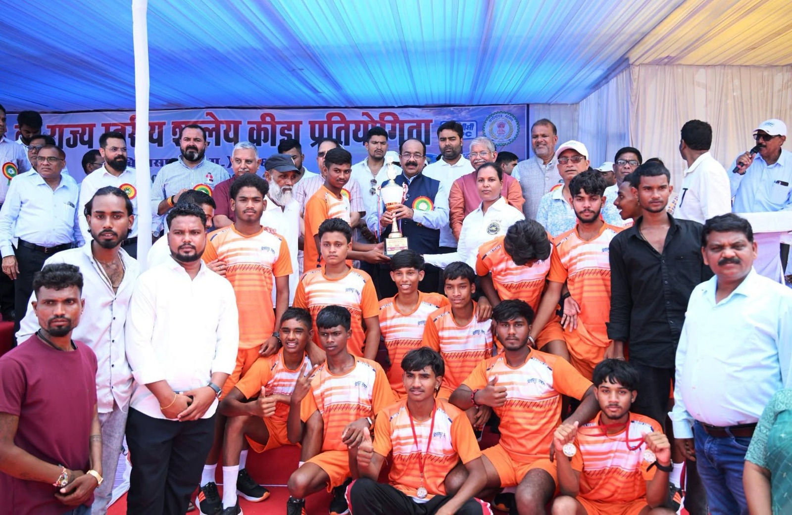 राज्य स्तरीय शालेय क्रीड़ा प्रतियोगिता के समापन समारोह में शामिल हुए उप मुख्यमंत्री, प्रदेशभर 845 खिलाड़ियों और 150 से अधिक ऑफिशियल्स ने की भागीदारी 1 IMG 20260906 WA0011