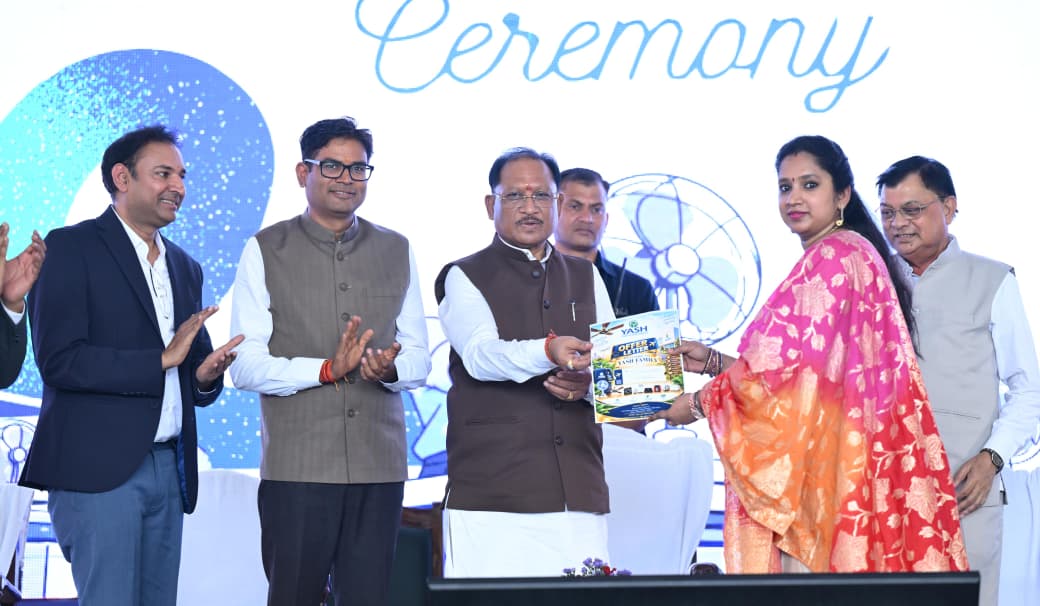 3,500 लोगों को मिलेगा रोजगार, नवा रायपुर में स्थापित होगी प्रदेश की पहली कंज्यूमर इलेक्ट्रॉनिक्स मैन्युफैक्चरिंग इकाई, मुख्यमंत्री विष्णु देव साय की उपस्थिति में यश फैन्स की नई औद्योगिक इकाई का भूमिपूजन 3 IMG 20261017 WA0007